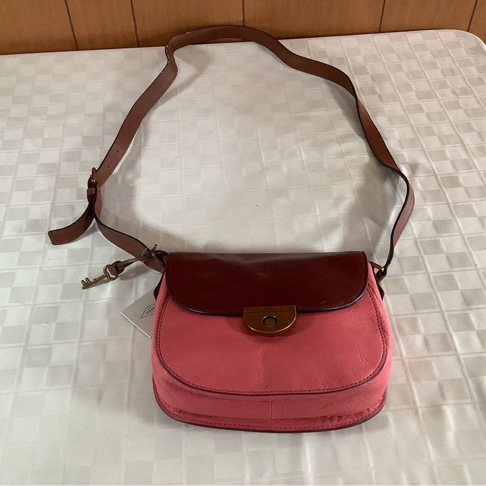 New fossil saddle bag Rose color